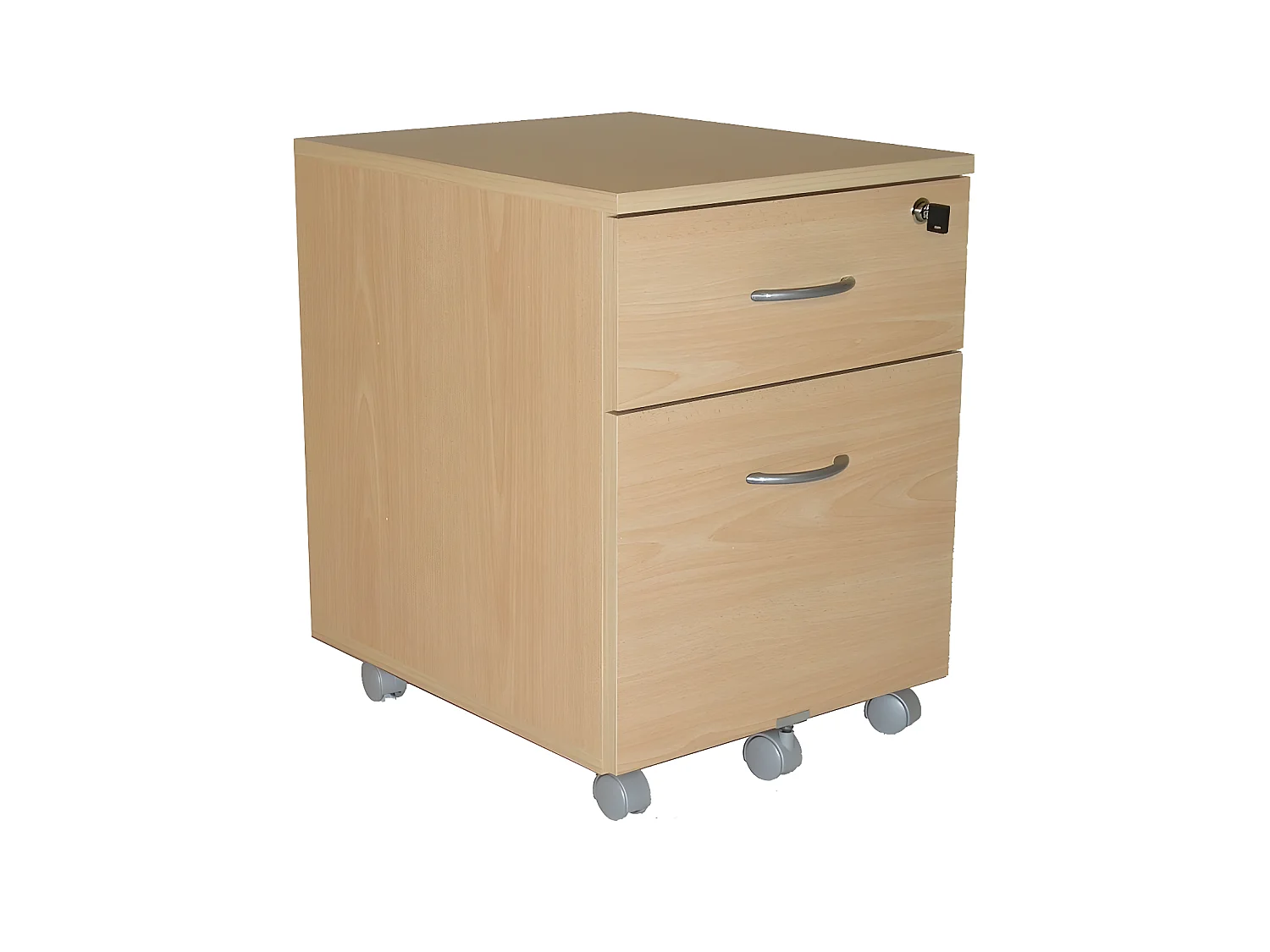 Lier naturel beuken bureau met 2 lades