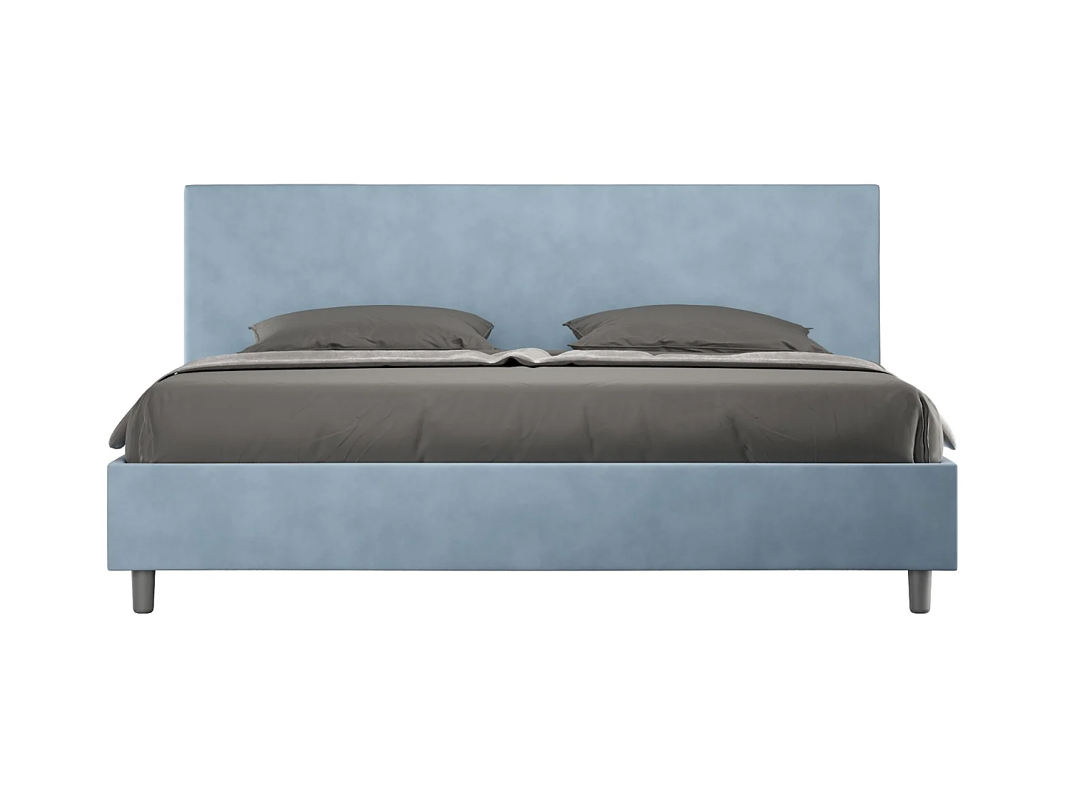 Lit adulte moderne microfibre Adelyne-Couleur Bleu clair-200x200