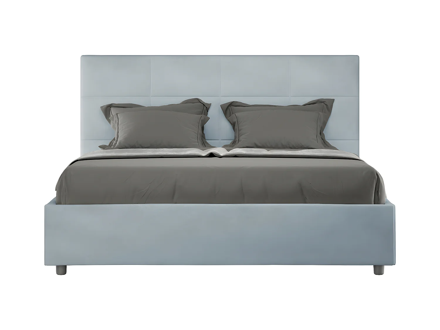Cama tapizada de microfibra Mira-Color Azul claro-Ropa de cama 140x190 cm