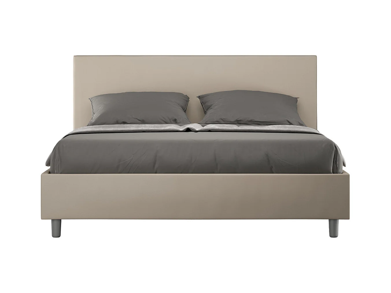 Adele duifgrijs kunstleer gestoffeerd opbergbed 80x190
