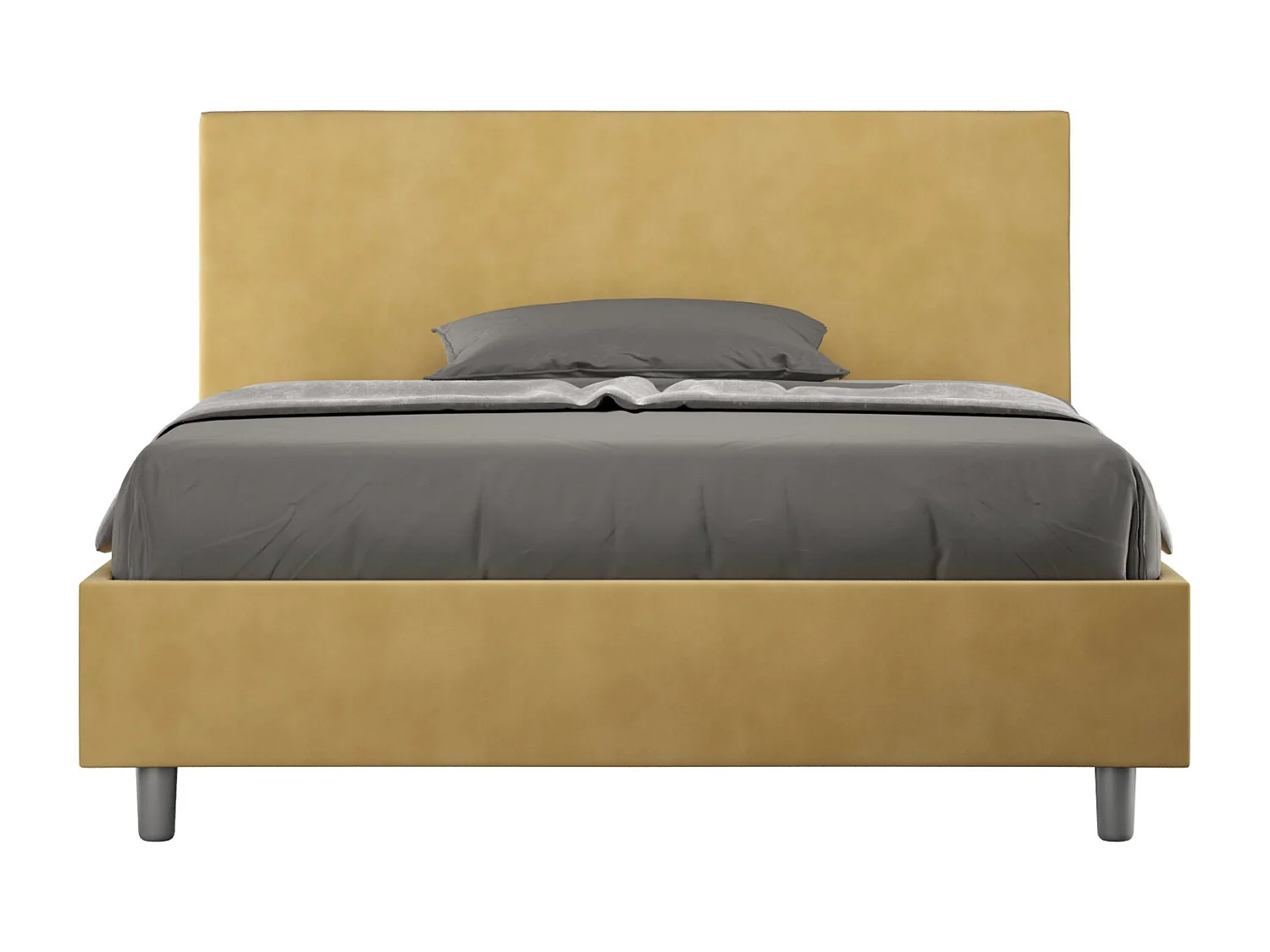 Cama adulta moderna de microfibra Adelyne-Color Verde caqui-Ropa de cama 200x200 cm