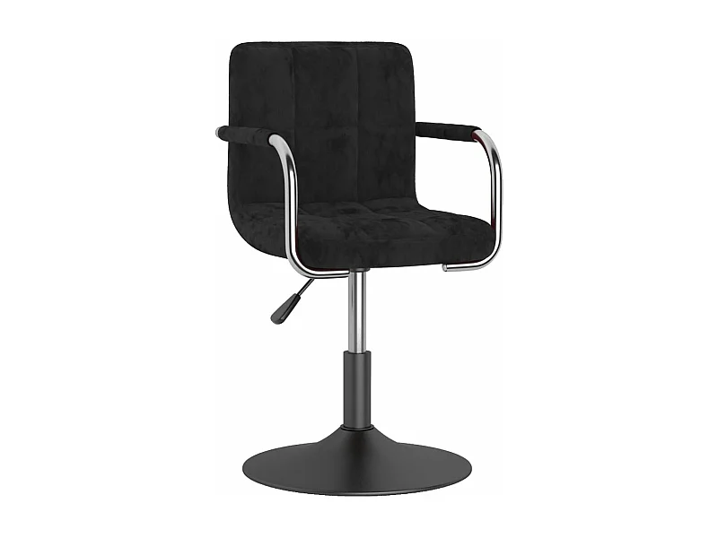 Chaise pivotante de bureau Noir Velours 15