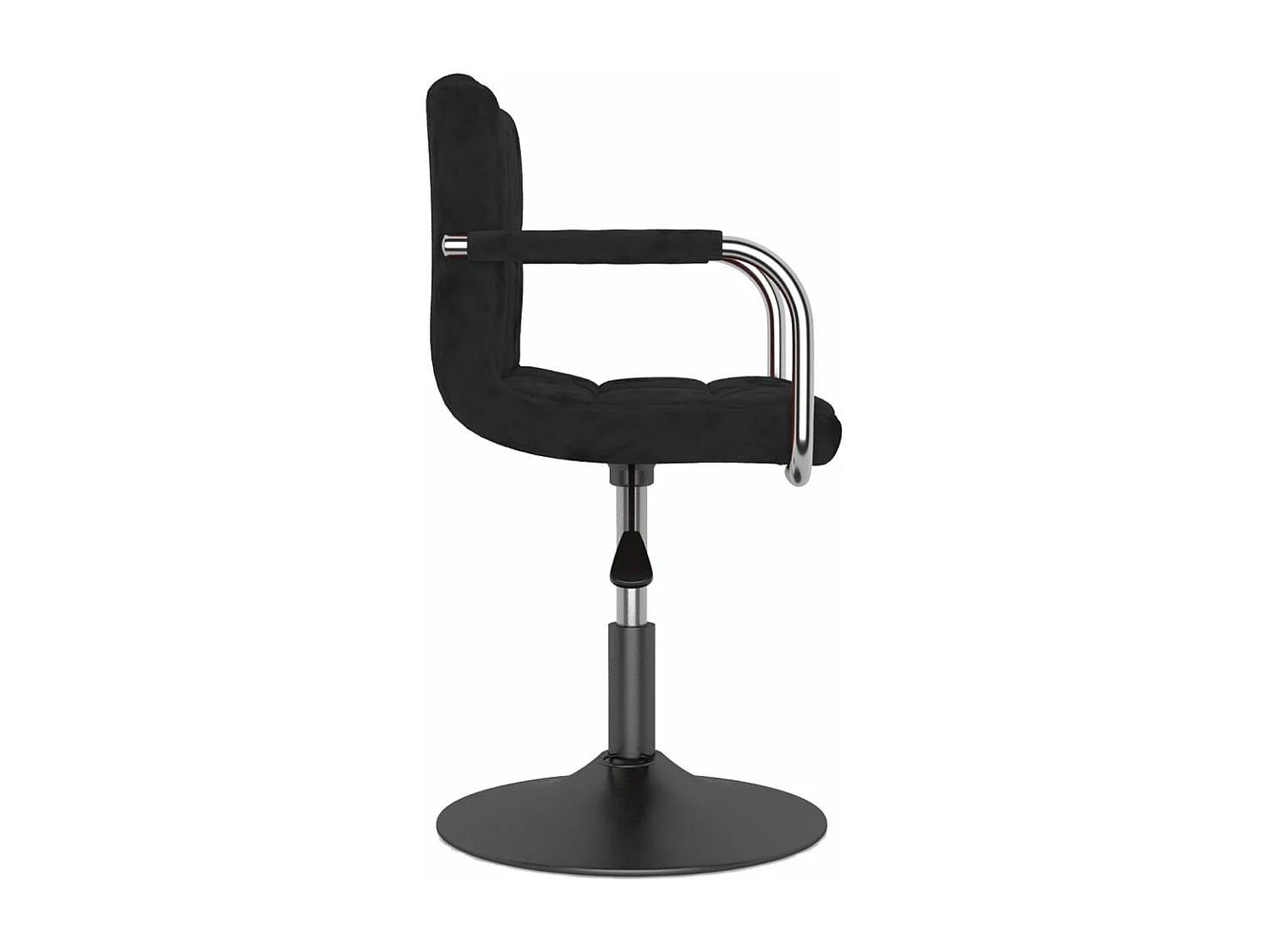 Chaise pivotante de bureau Noir Velours 15