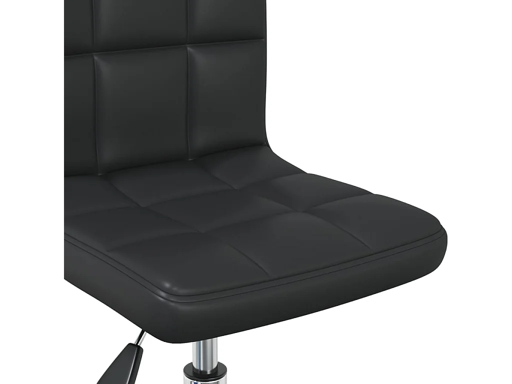 Chaise de bureau pivotante Noir Similicuir 9