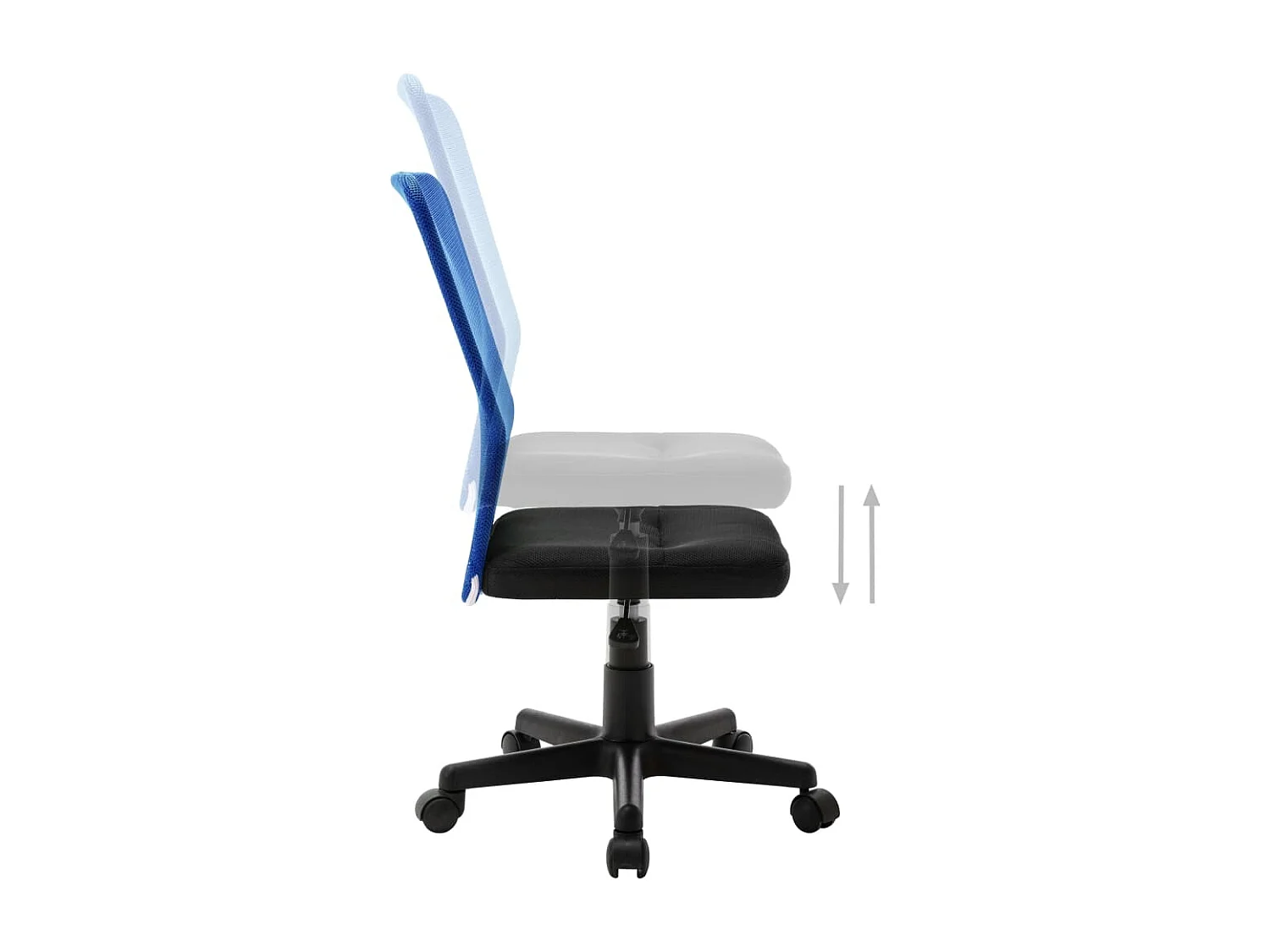 Chaise de bureau Noir et bleu 44x52x100 Tissu en maille