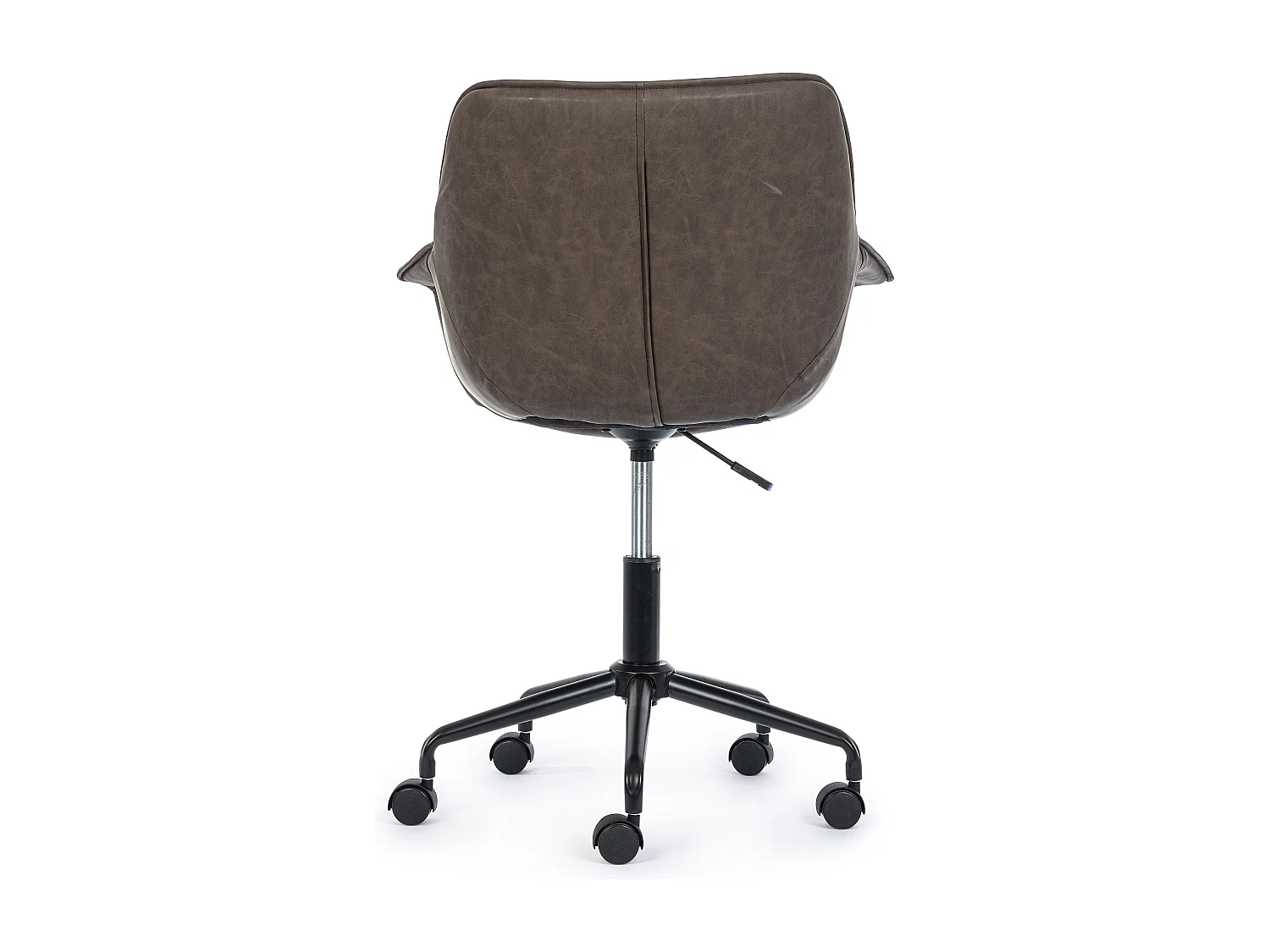 Chaise de bureau pivotante velours marron Josa