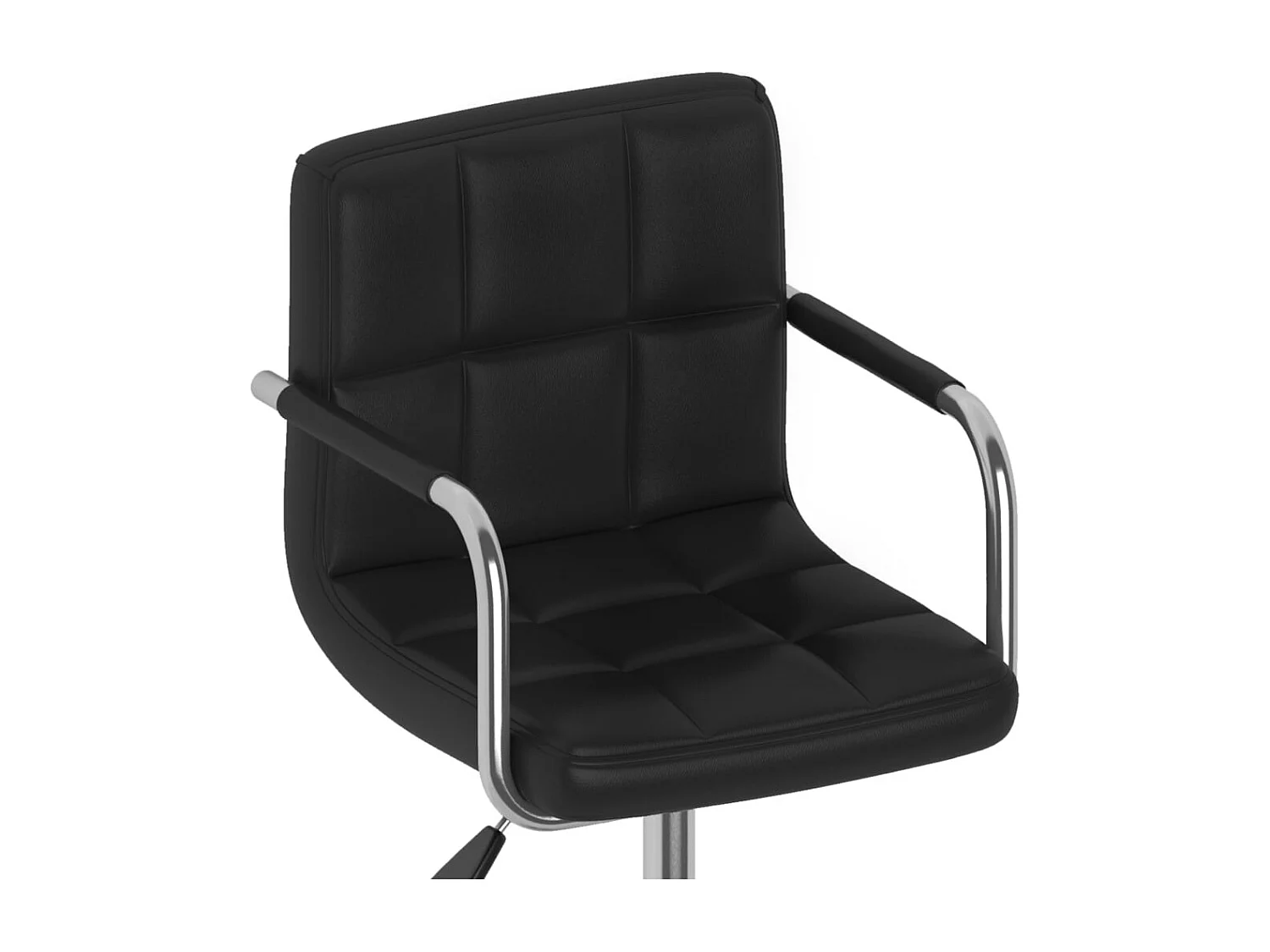 Chaise de bureau pivotante Noir Similicuir 2