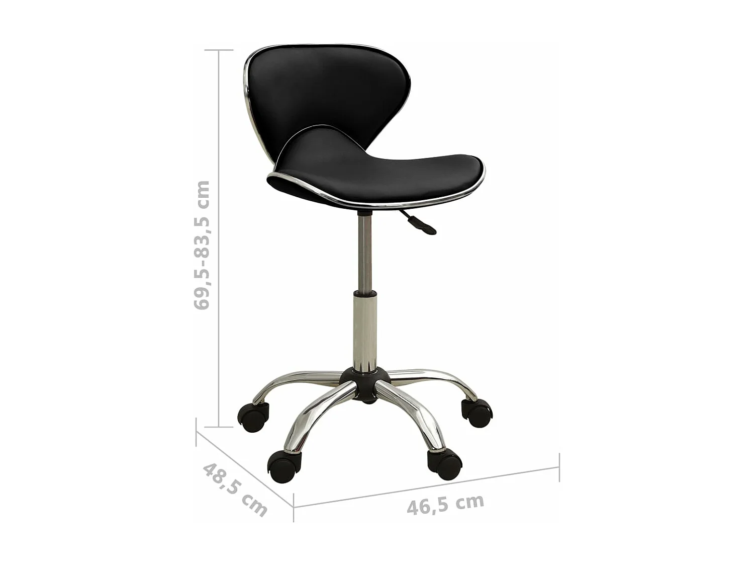 Chaise de bureau Noir Similicuir 7