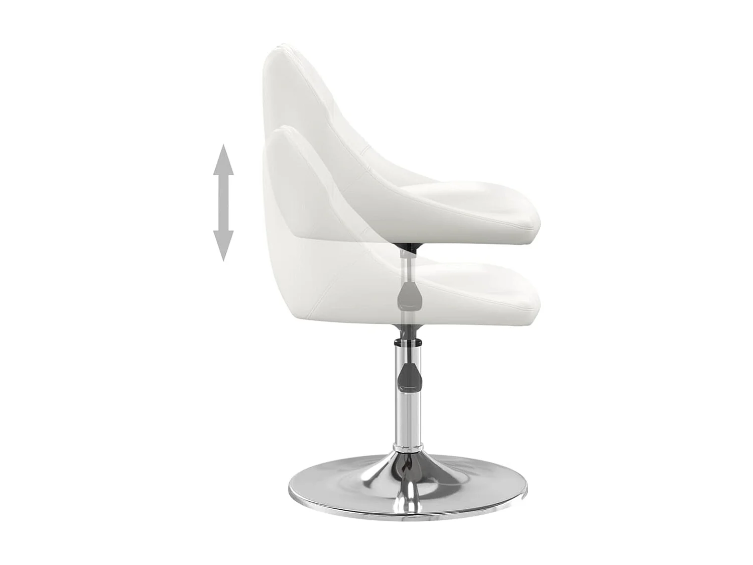 Chaise de bureau Blanc Similicuir 4