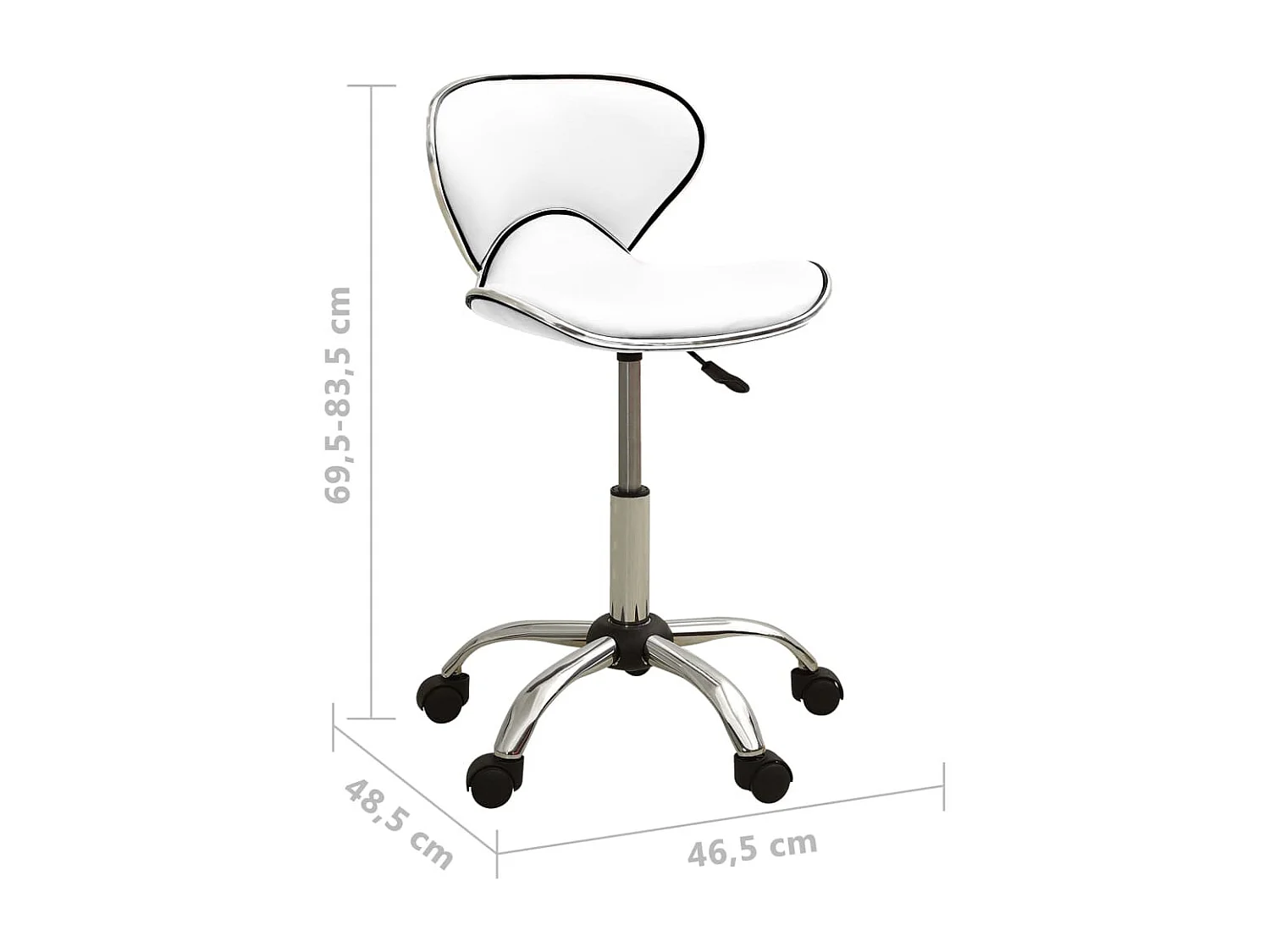 Chaise de bureau Blanc Similicuir