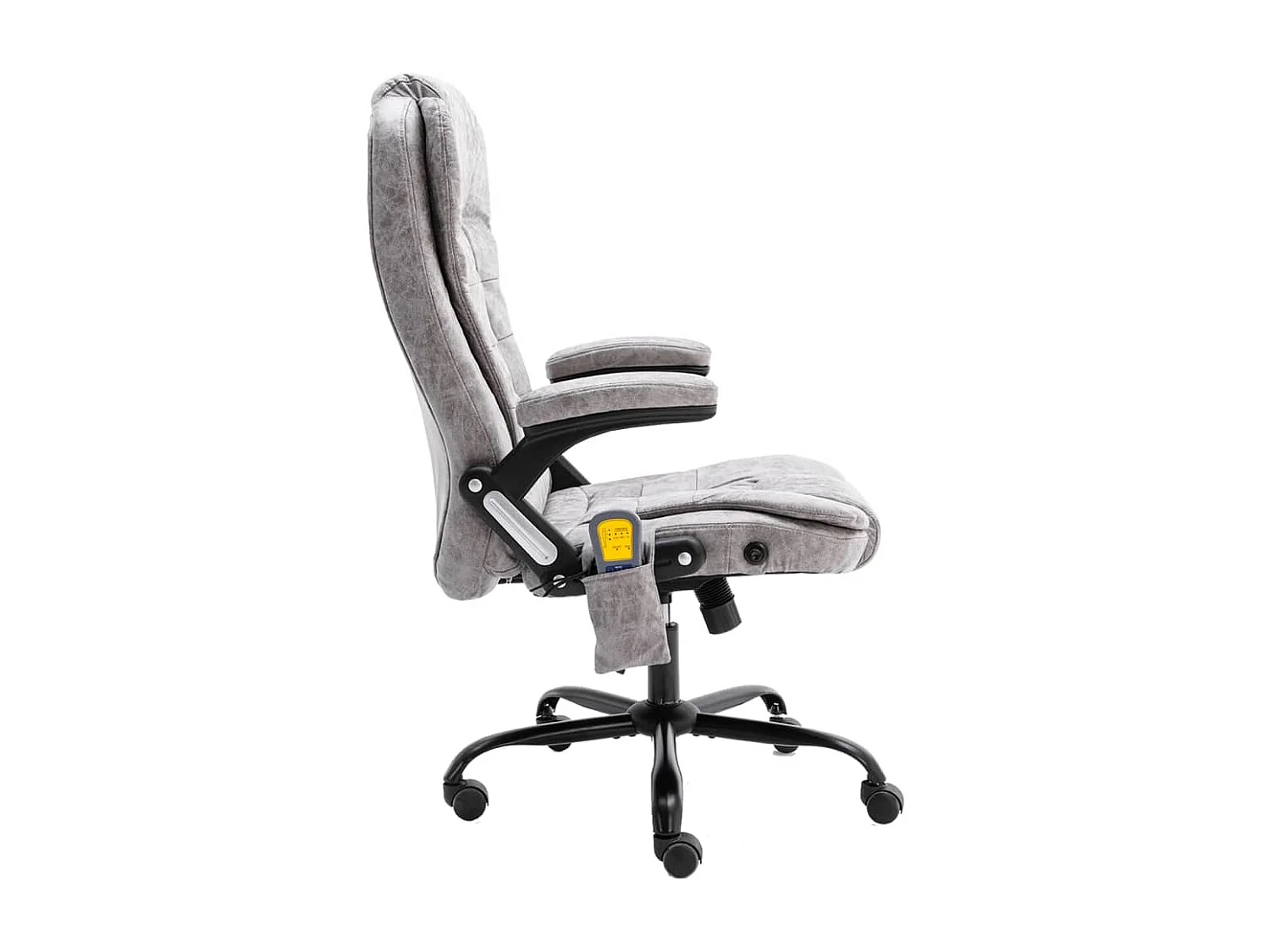 Chaise de bureau de massage Gris clair Cuir véritable