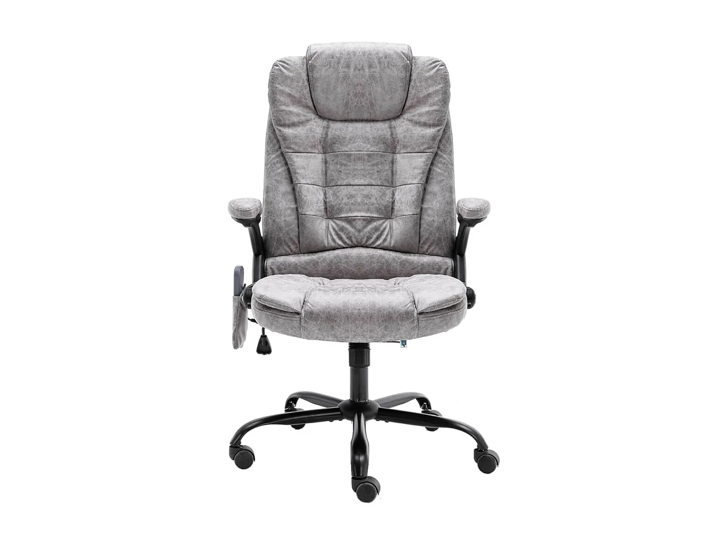 Chaise de bureau de massage Gris clair Cuir véritable