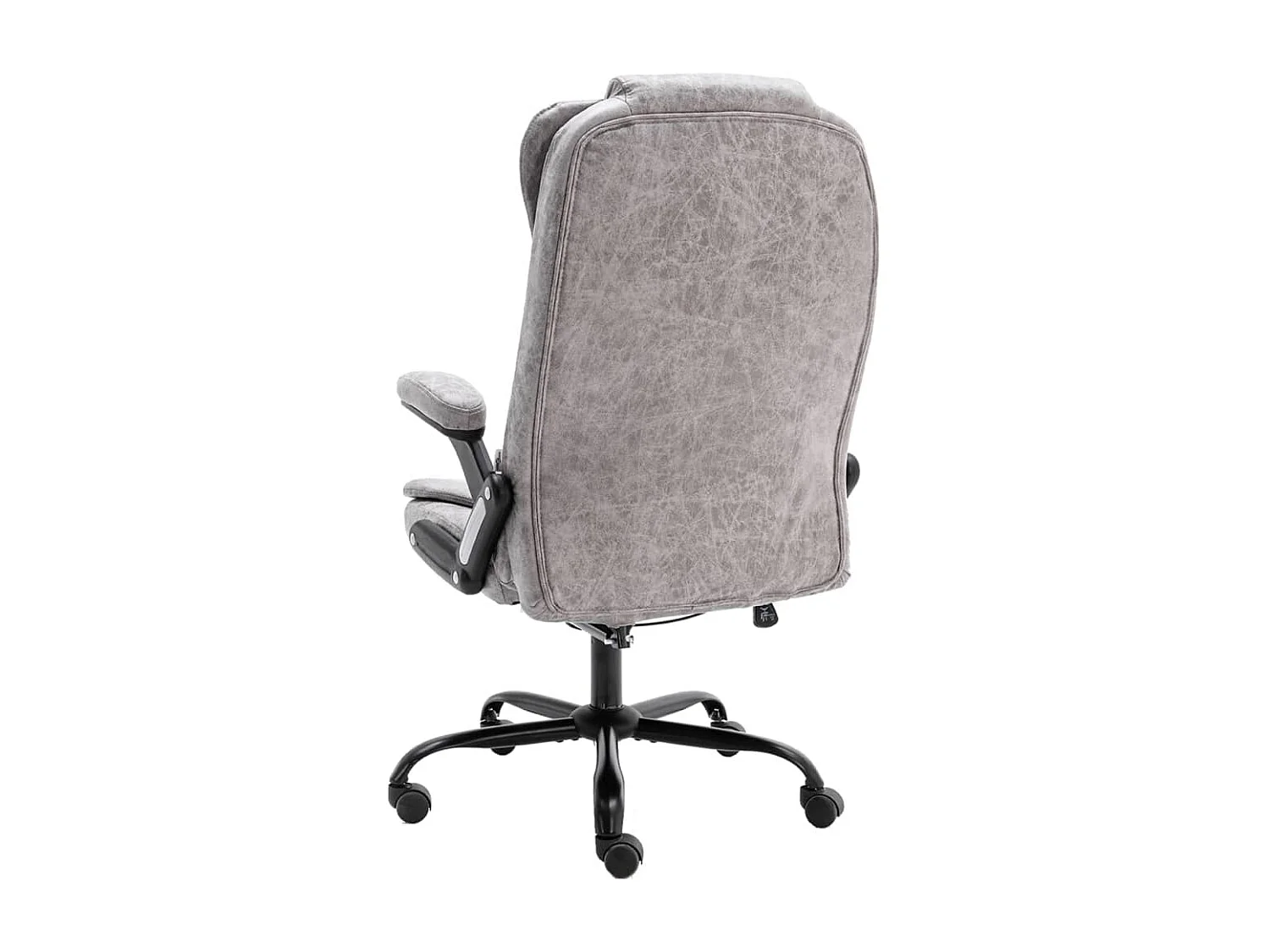 Chaise de bureau de massage Gris clair Cuir véritable