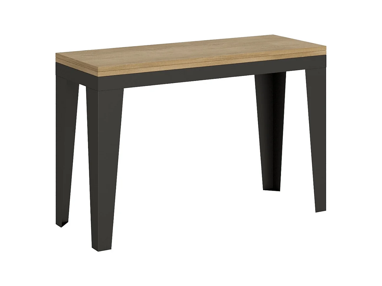 Uitschuifbare dubbele bovenconsole 120x45/90 of 120/200x45/90 cm Klamer-Kleur Natuurlijk-Breedte 120 cm