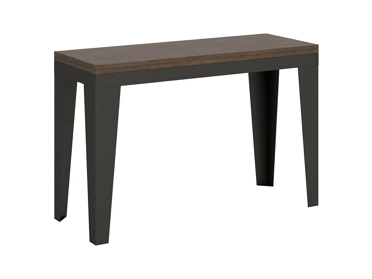 Uitschuifbare dubbele bovenconsole 120x45/90 of 120/200x45/90 cm Klamer-Kleur Bruin-Breedte 120 cm