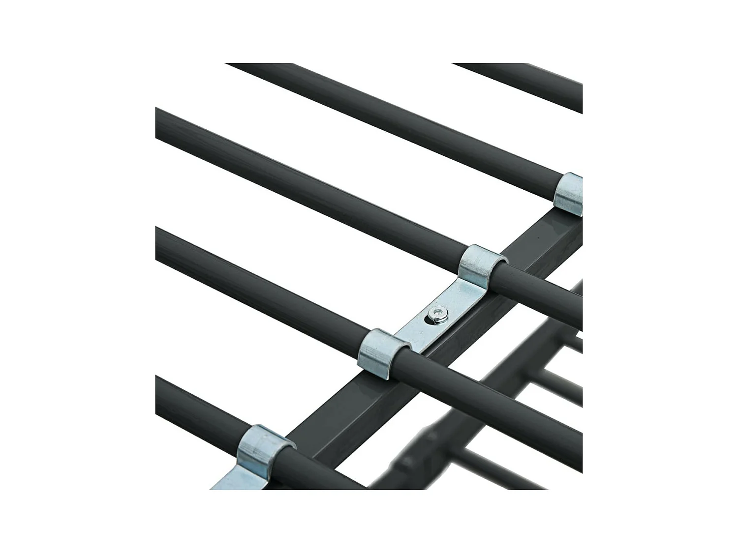 Stapelbedframe metaal zwart 140x200 cm/90x200 cm