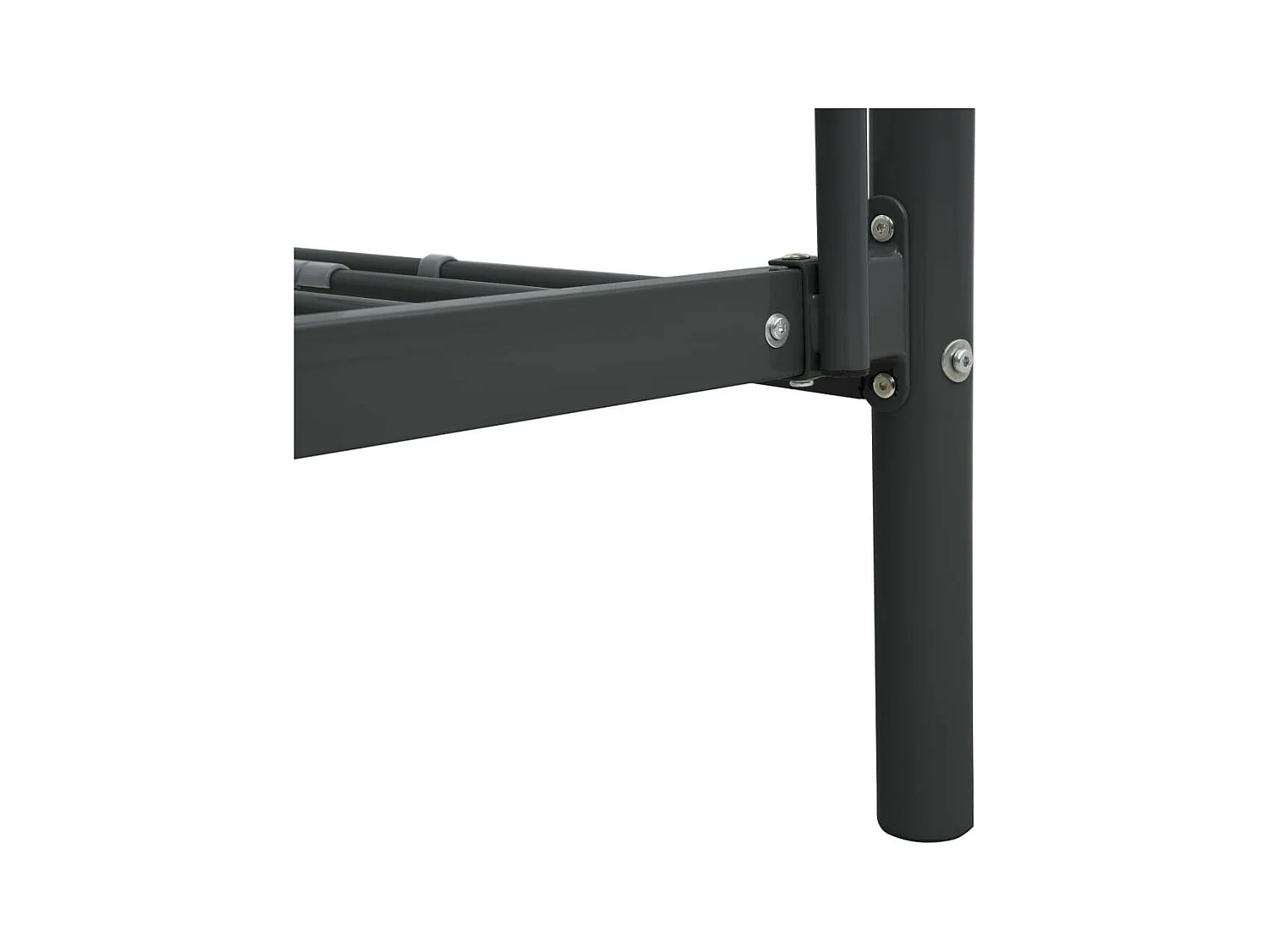 Stapelbedframe metaal zwart 140x200 cm/90x200 cm