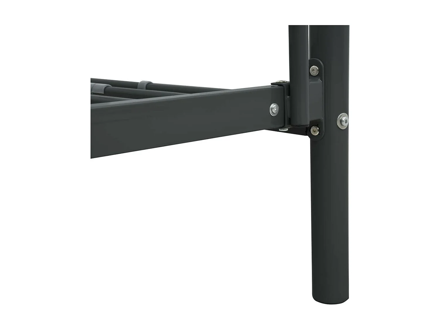 Lit superposé métal laqué noir Jazz 90 et 140cm