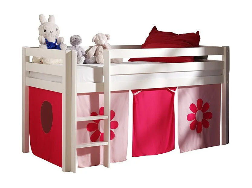 Lit Enfant "Pino Flower" 90x200cm Blanc