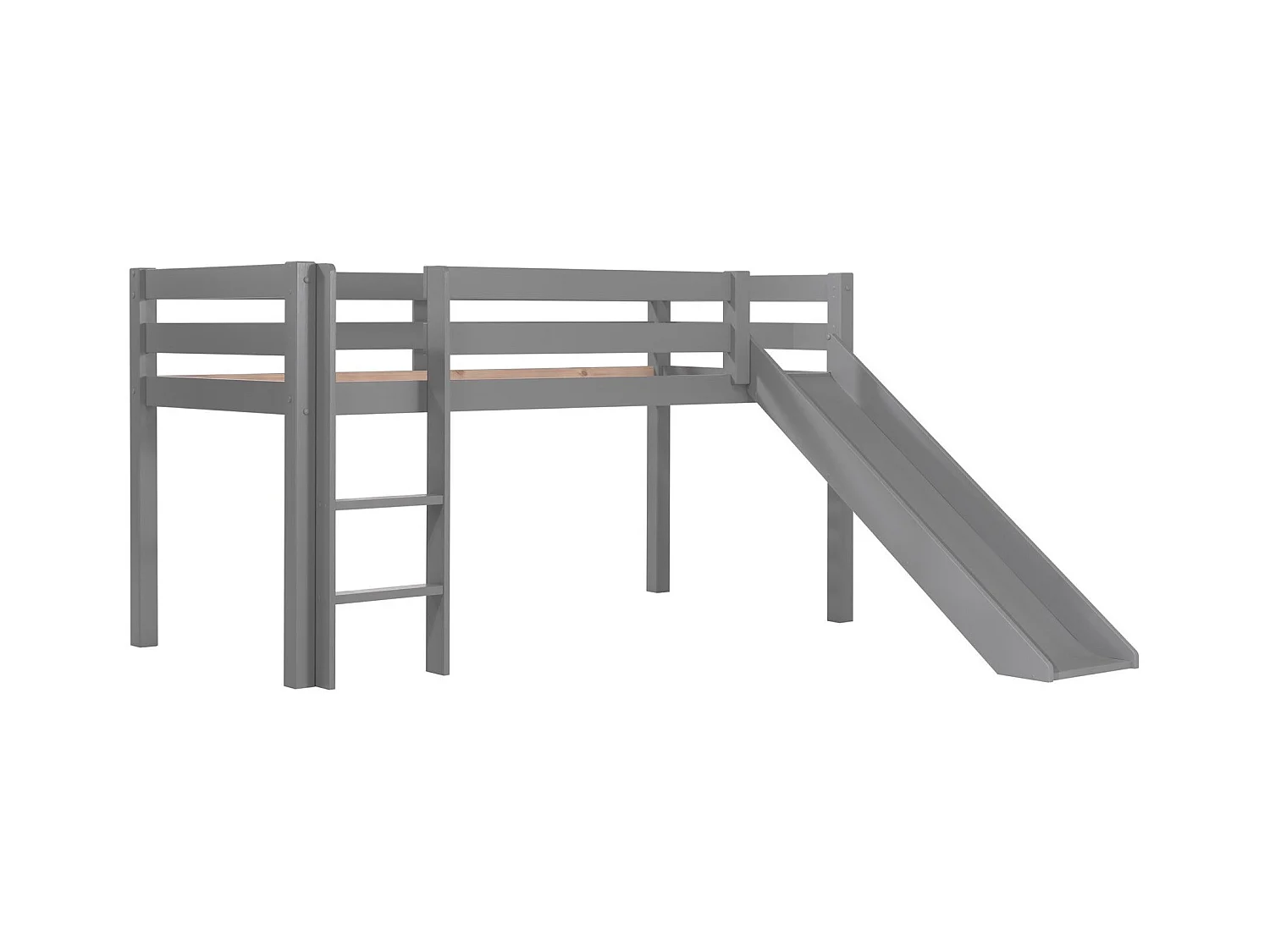 Pack - Lit Enfant Toboggan & Tente "Pino Astronaute II" Gris