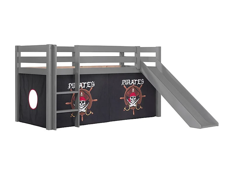 Pack - Lit Enfant Toboggan & Tente "Pino Pirates II"  Gris