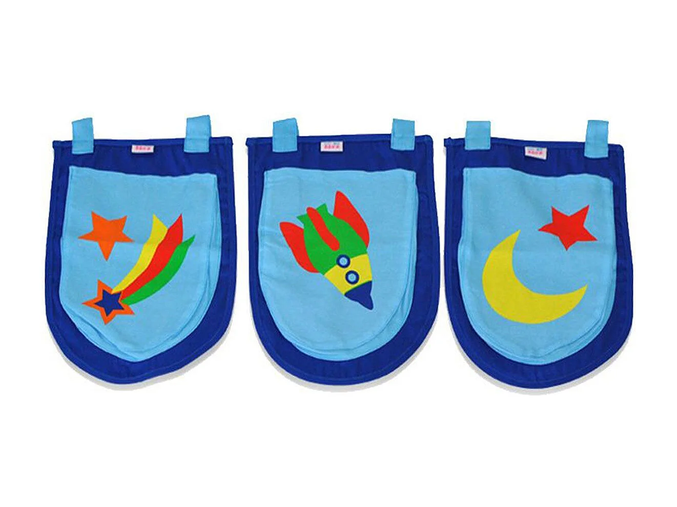 Pack - Lit Enfant Toboggan, Tente & 3 Pochettes "Pino Astronaute II" Naturel