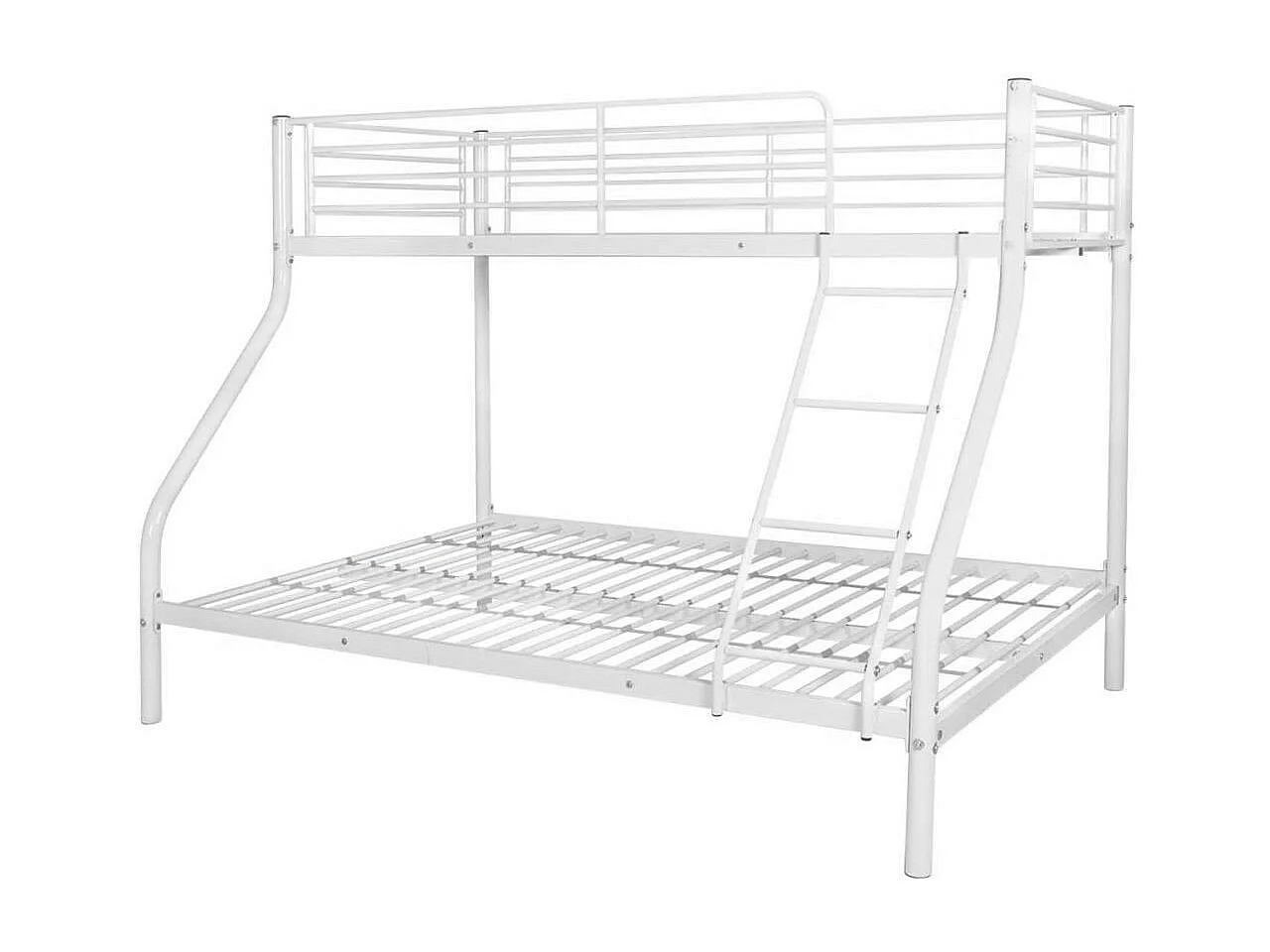 Lit superposé métal laqué blanc Jazz 90 et 140cm