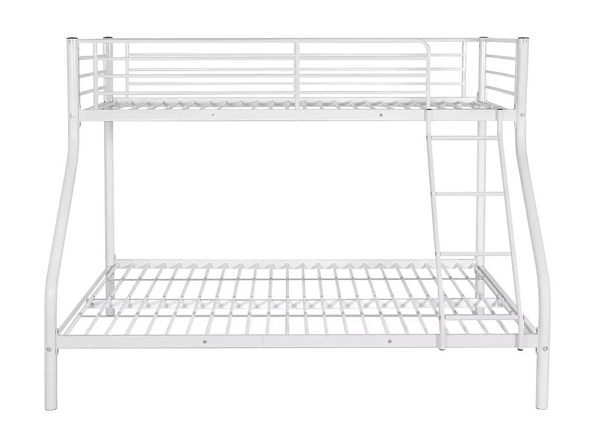Lit superposé métal laqué blanc Jazz 90 et 140cm