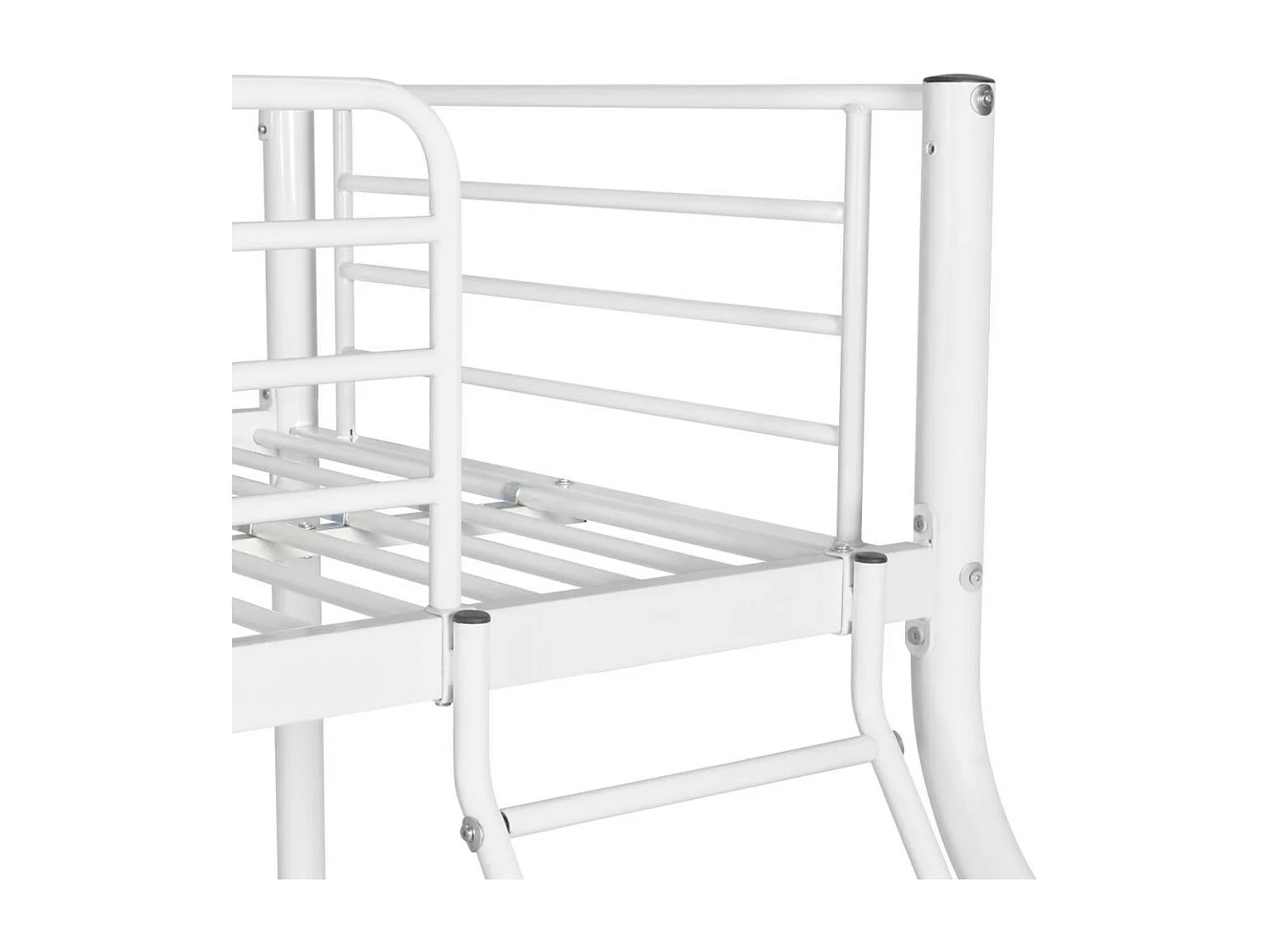 Lit superposé métal laqué blanc Jazz 90 et 140cm