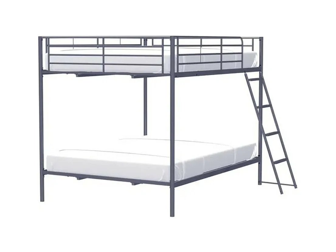 Lit superposé métal 140x190 Big Boss-Couleur Gris foncé