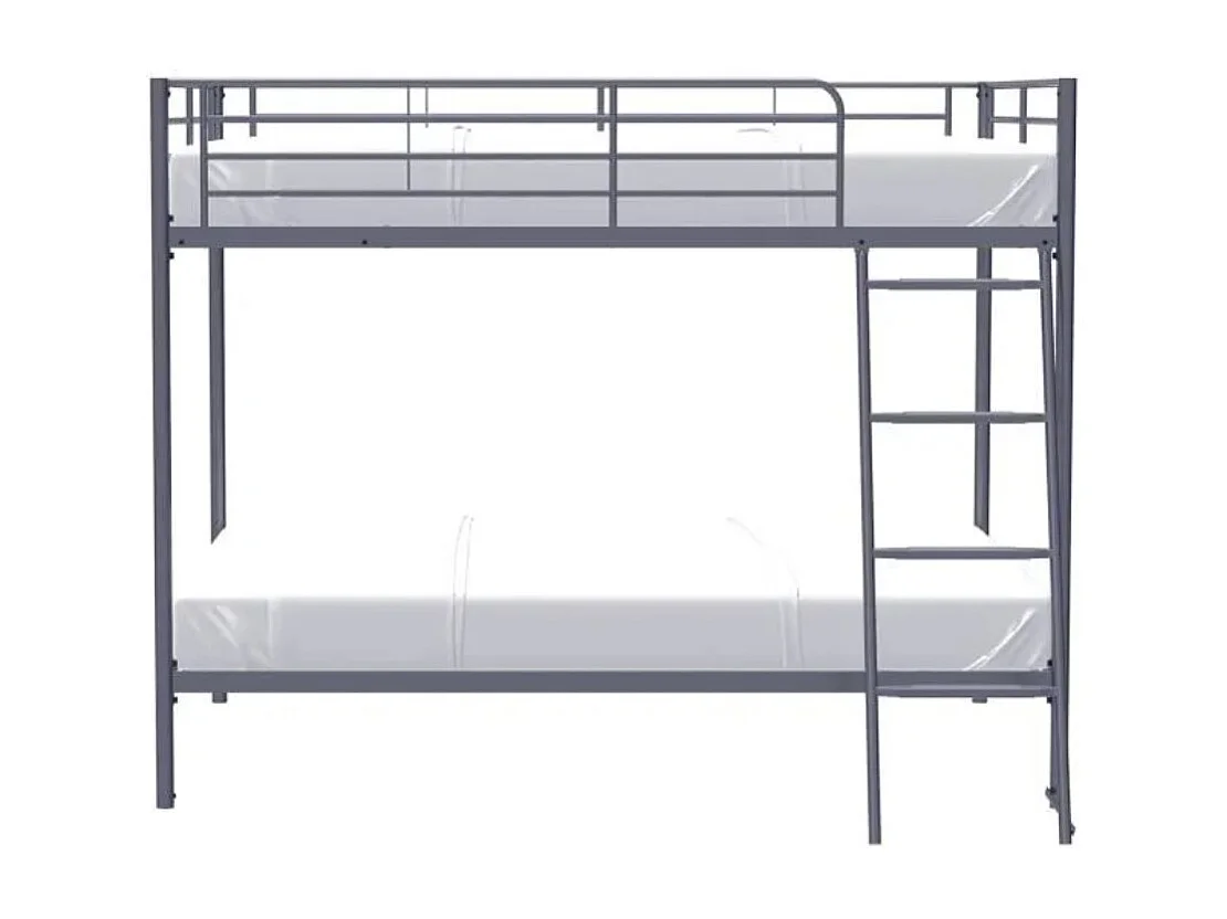 Lit superposé métal 140x190 Big Boss-Couleur Gris foncé