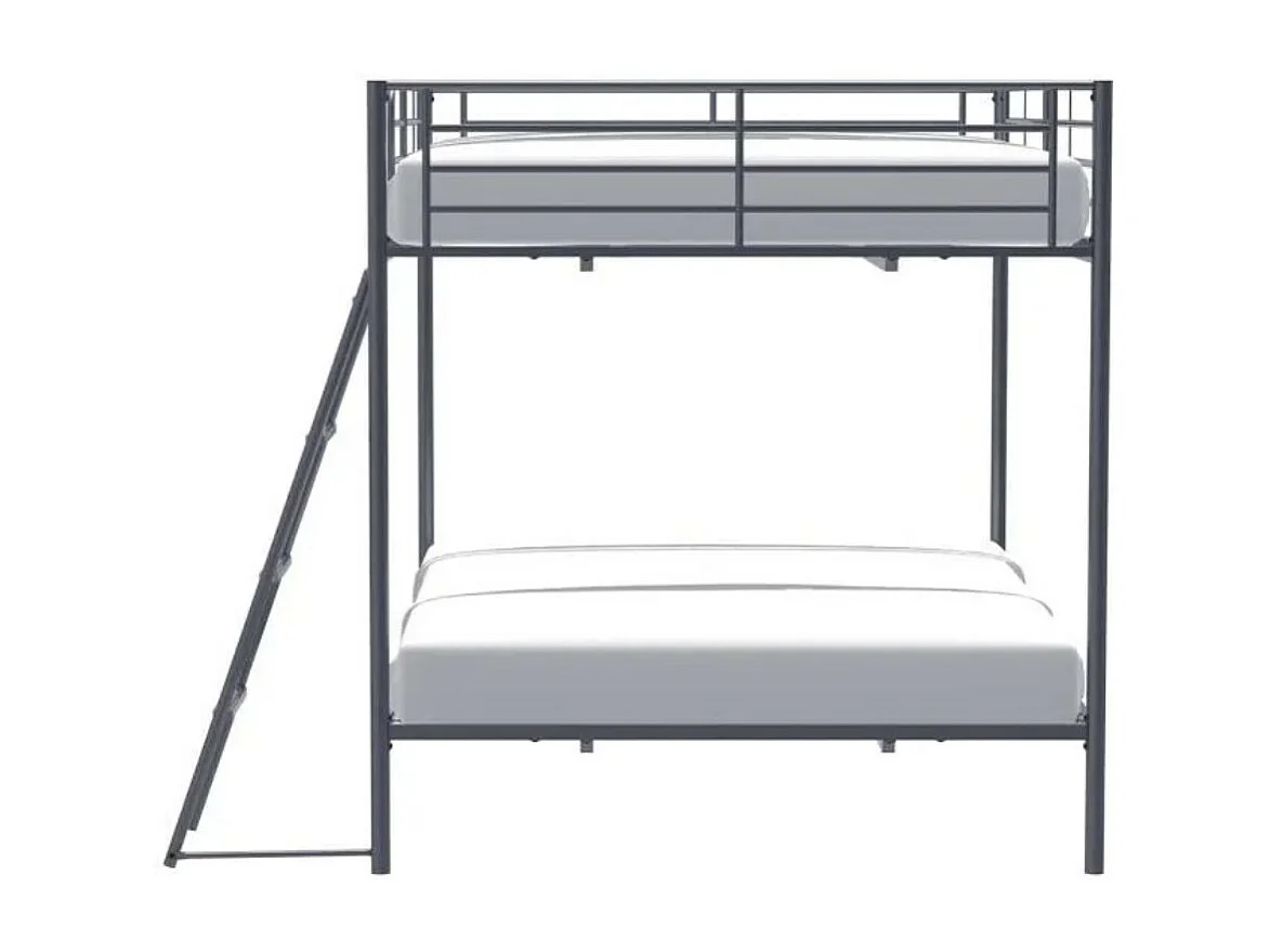 Lit superposé métal 140x190 Big Boss-Couleur Gris foncé