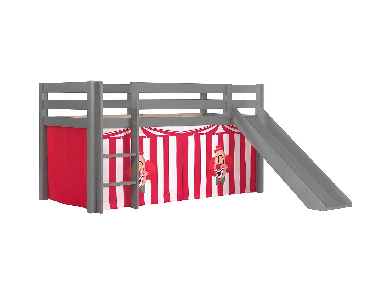 Pack - Lit Enfant Toboggan & Tente "Pino Cirque" Gris