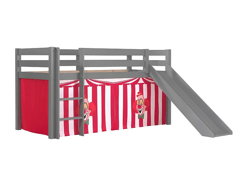 Pack - Lit Enfant Toboggan & Tente "Pino Cirque" Gris