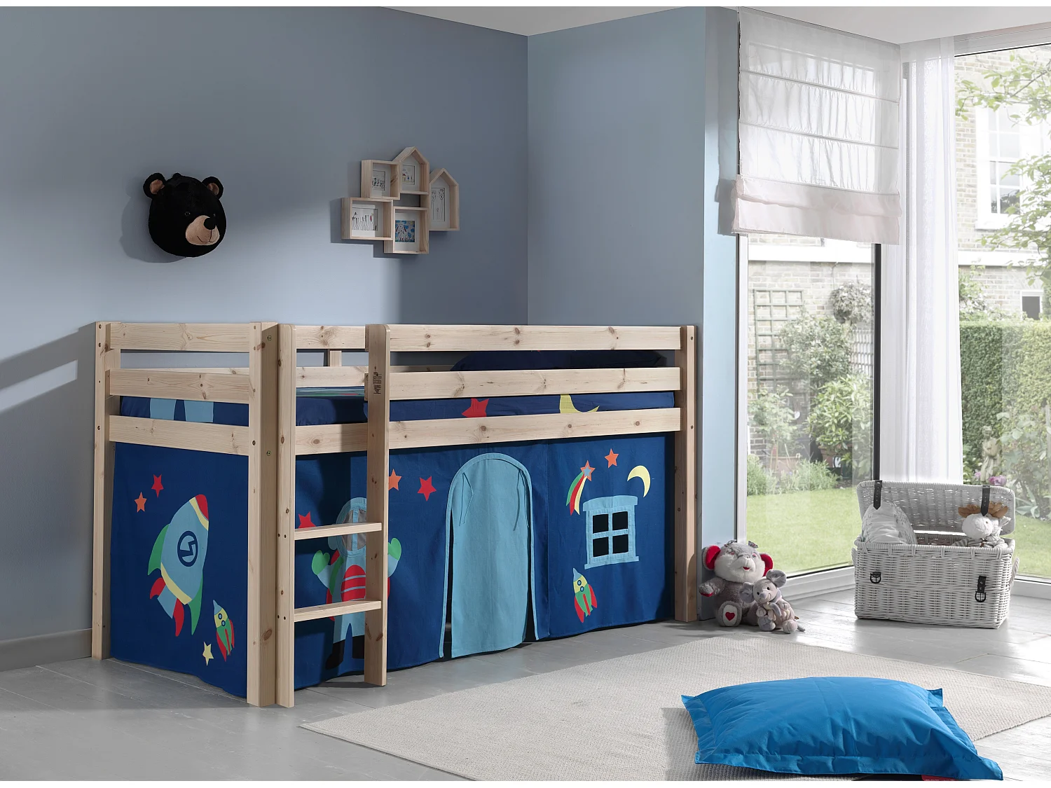 Lit Enfant "Pino Astronaute II" 90x200cm Naturel