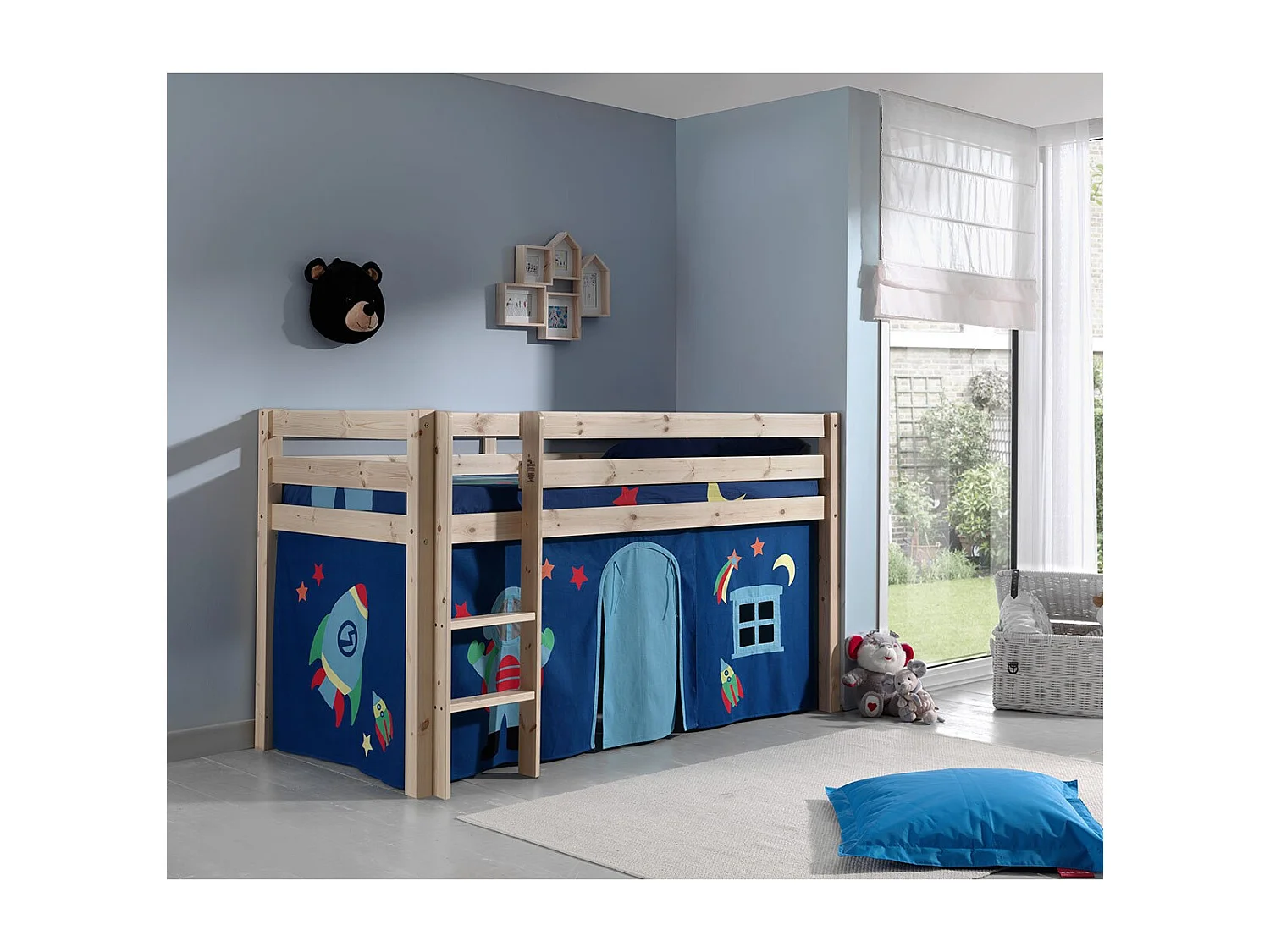 Lit Enfant "Pino Astronaute II" 90x200cm Naturel