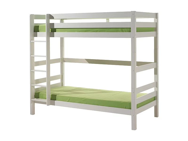 Pack - Lit Superposé Enfant & Tiroir "Pino" Blanc