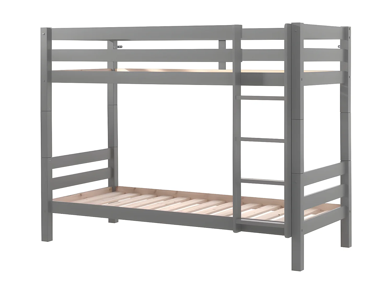 Pack - Lit Superposé Enfant & 2 Tiroirs "Pino II" Gris