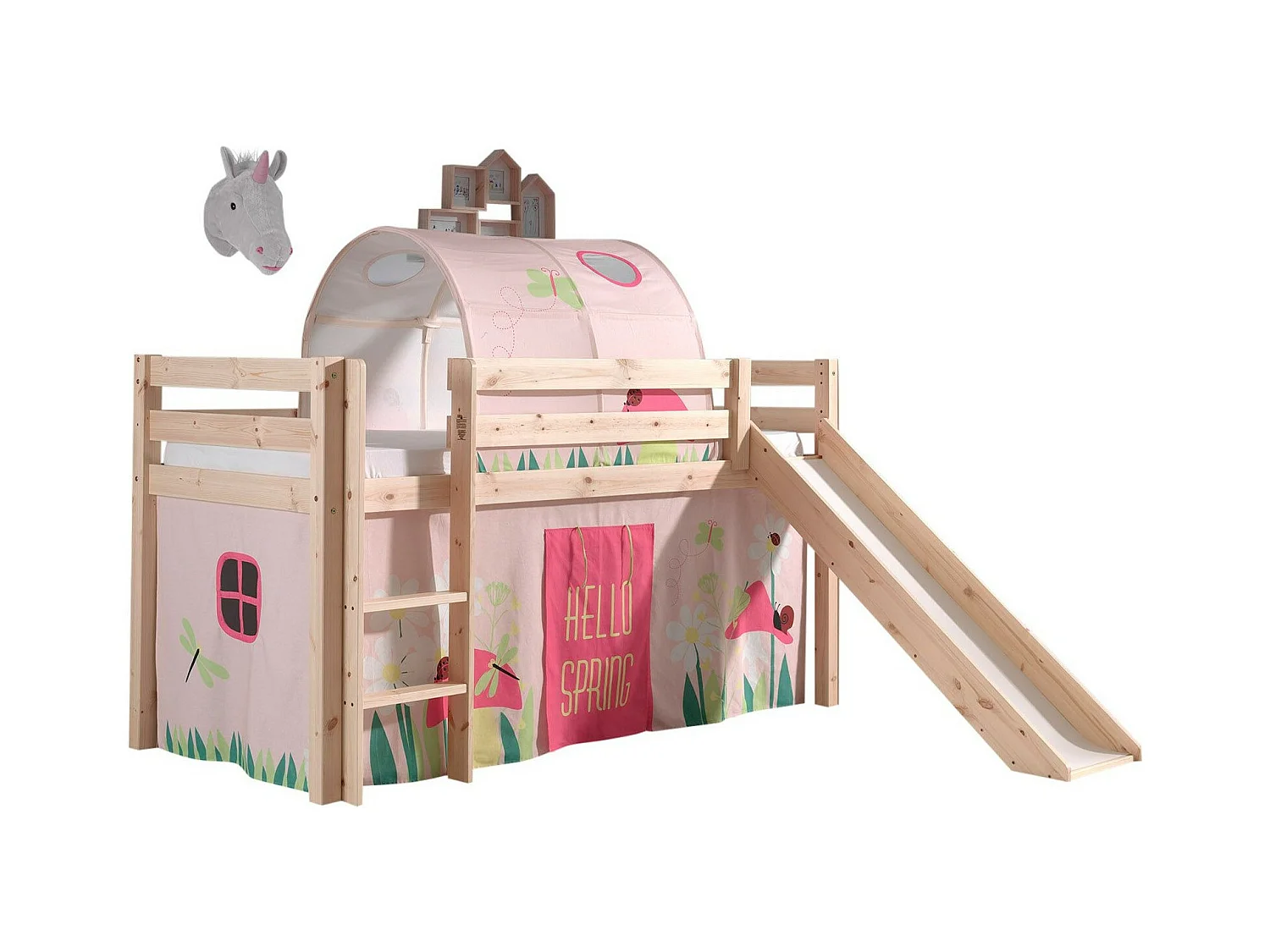 Pack - Lit Enfant, Tente & Tunnel "Pino Spring" Naturel