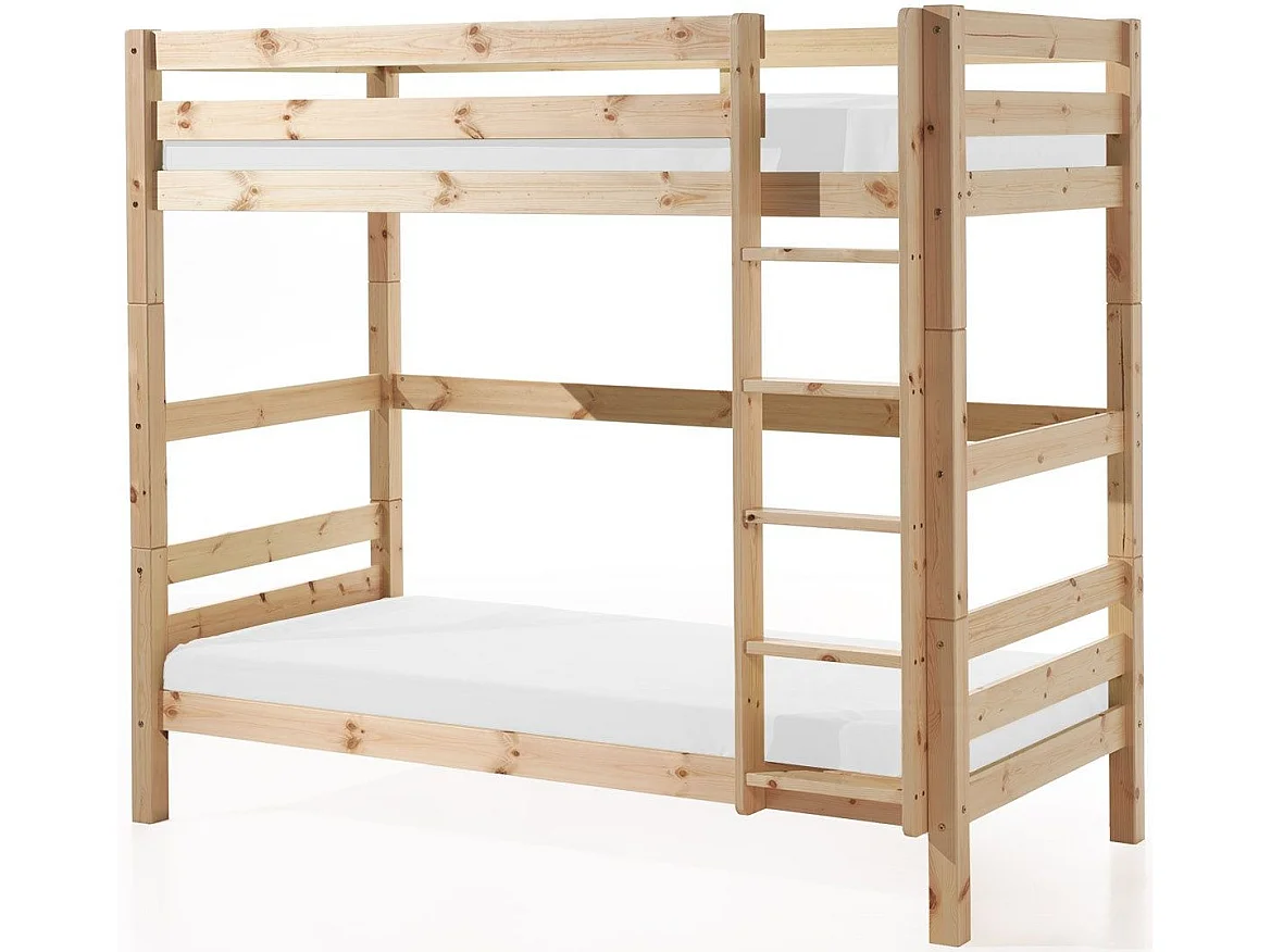 Pack - Lit Superposé Enfant & Tiroir "Pino" Naturel