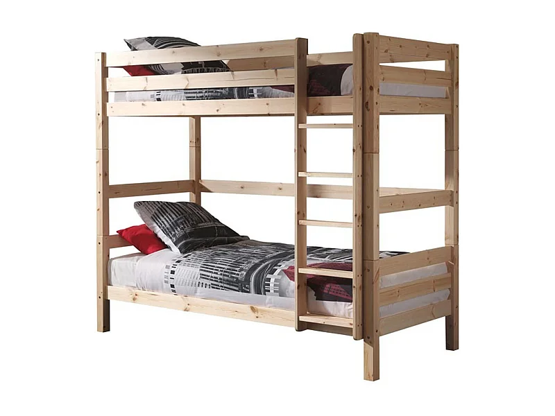 Pack - Lit Superposé Enfant & Tiroir "Pino" Naturel