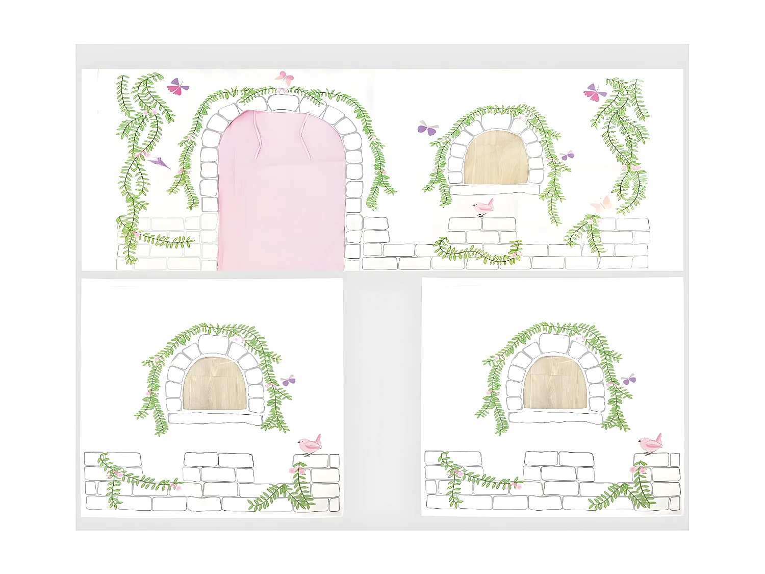 Pack - Lit Enfant & Tente "Pino Birdy" Naturel