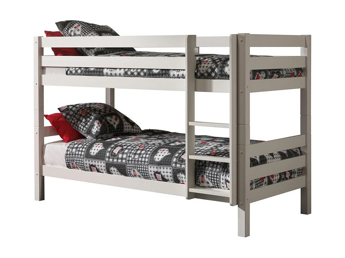 Lit Enfant Superposé & Tiroir de Lit "Pino" 90x200cm Blanc