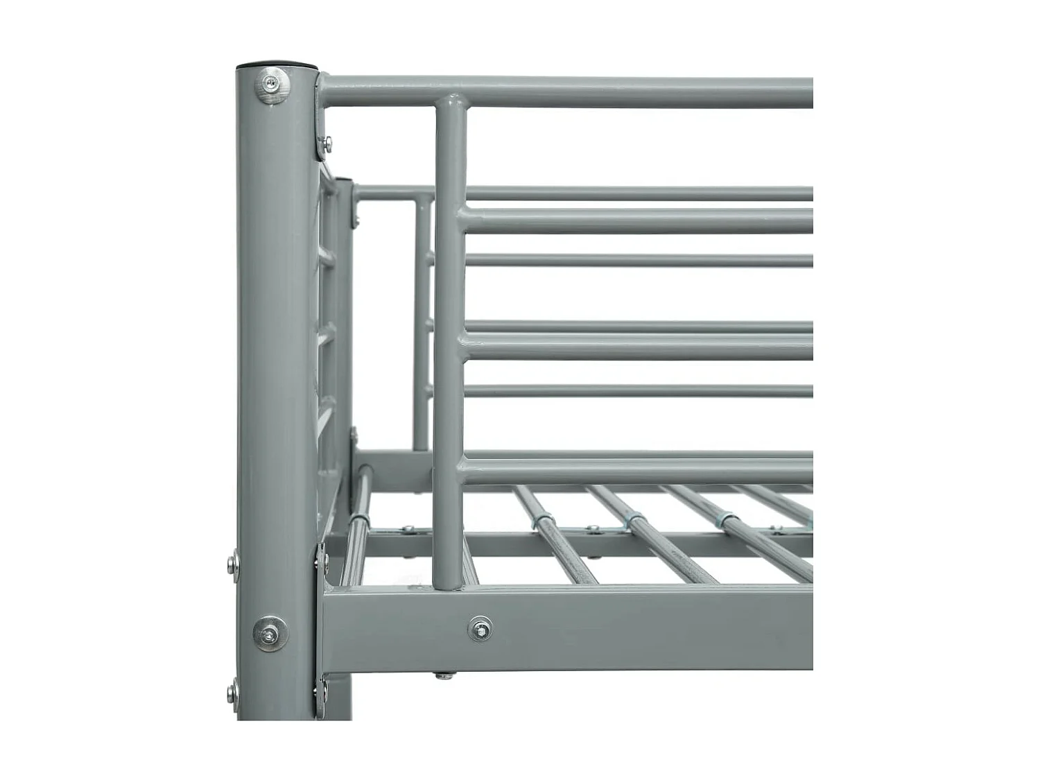 Stapelbedframe metaal grijs 140x200 cm/90x200 cm