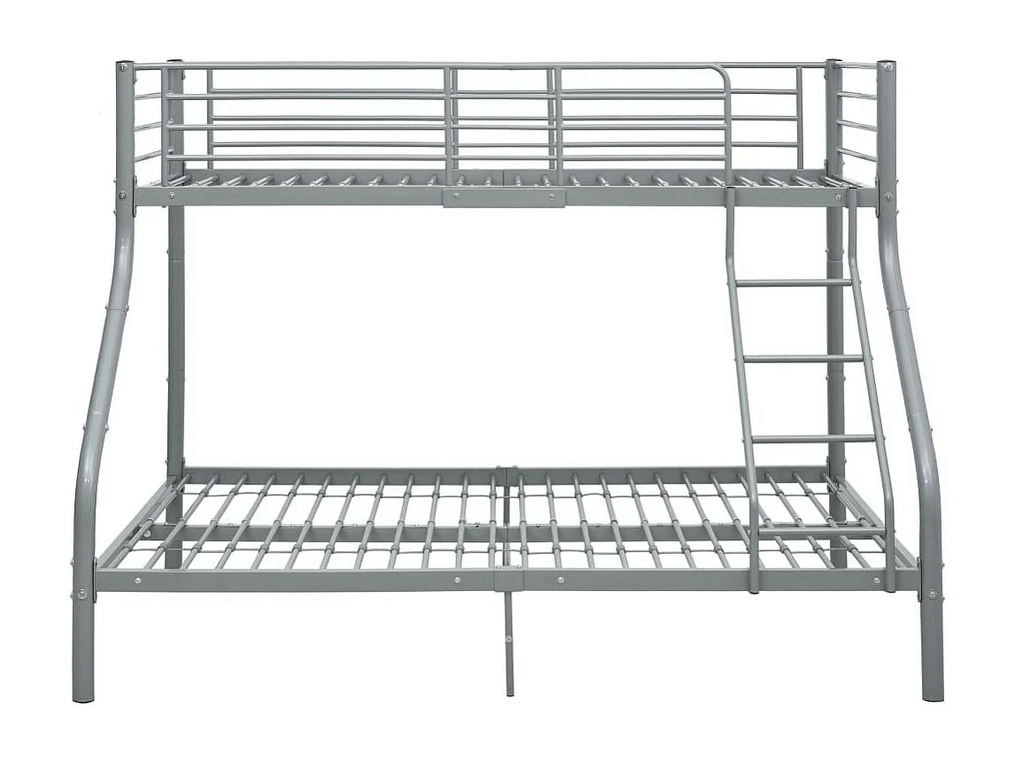 Stapelbedframe metaal grijs 140x200 cm/90x200 cm