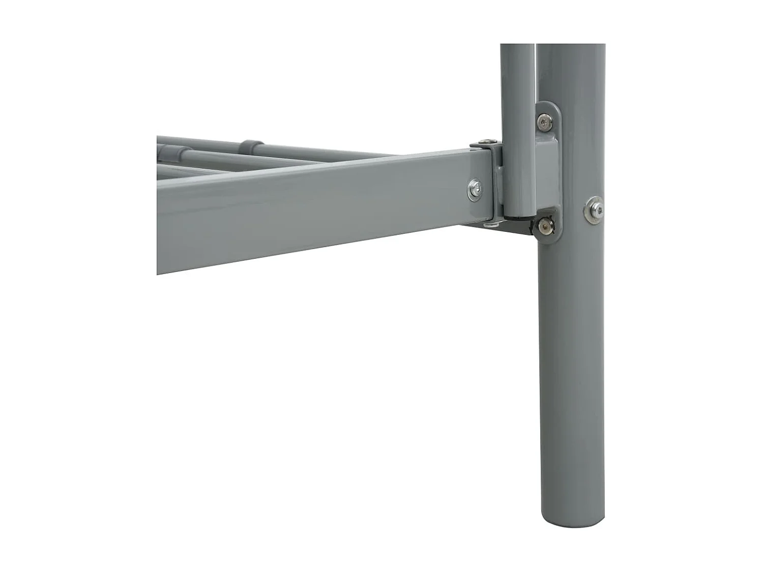 Stapelbedframe metaal grijs 140x200 cm/90x200 cm