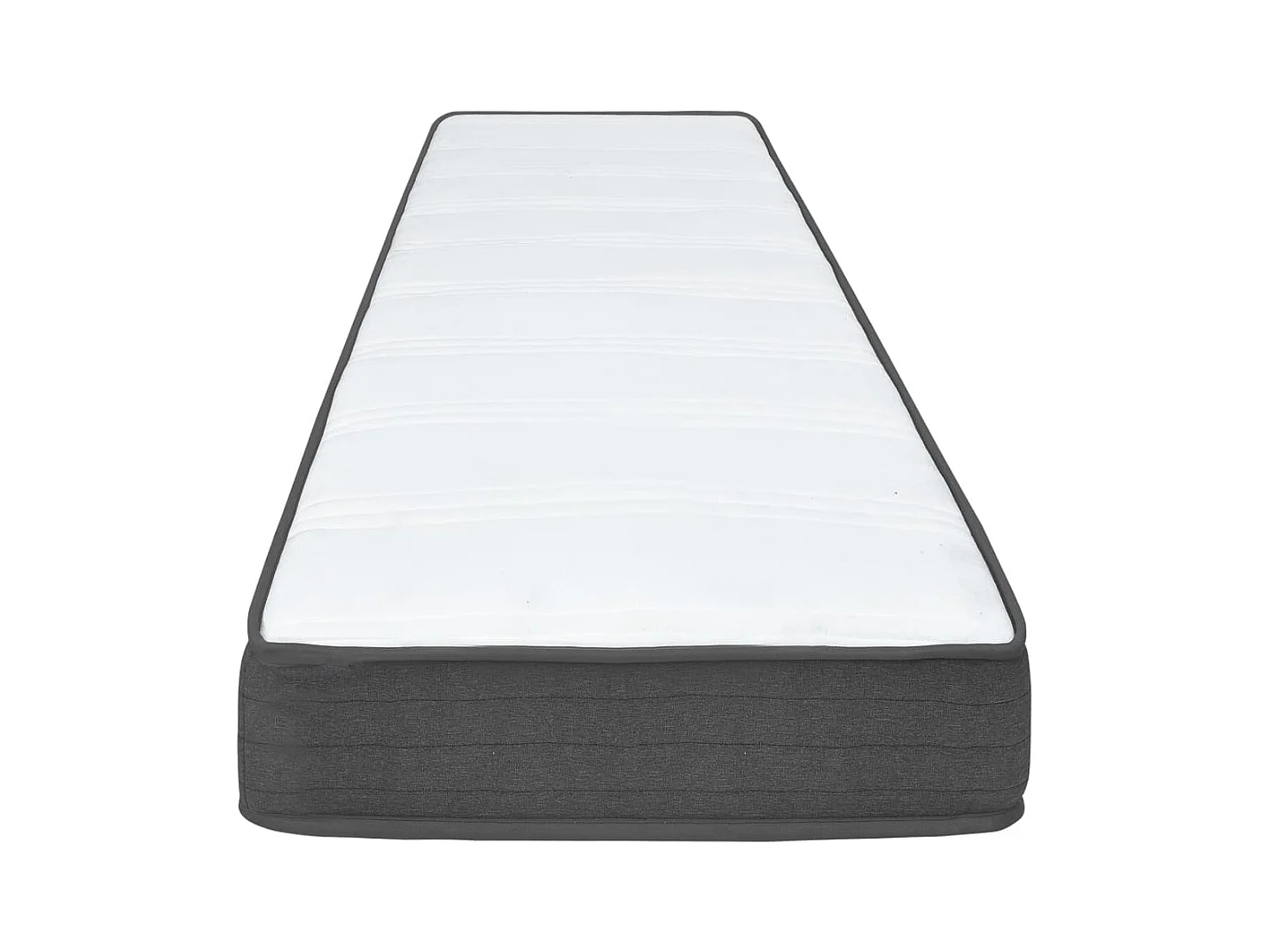 Ensemble matelas et sommier tapissier Gris foncé Tissu 100x200 2
