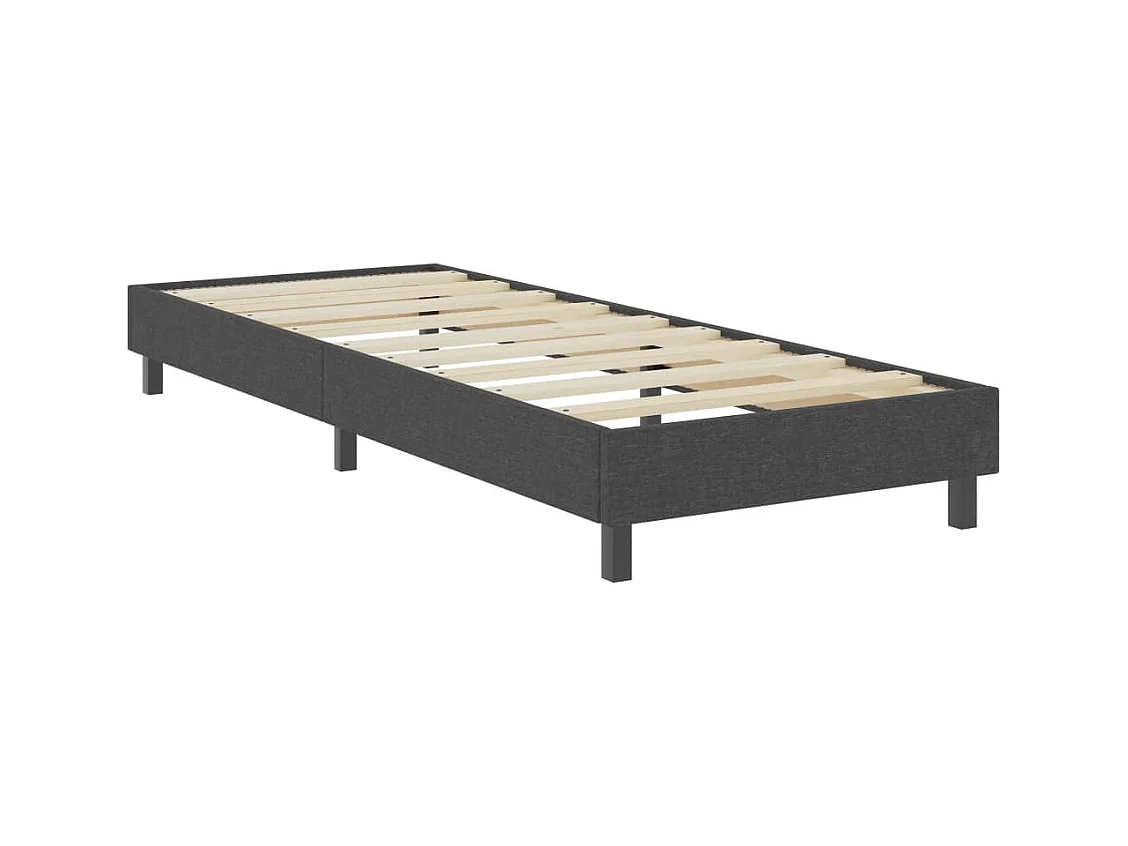 Ensemble matelas et sommier tapissier Gris foncé Tissu 100x200 2