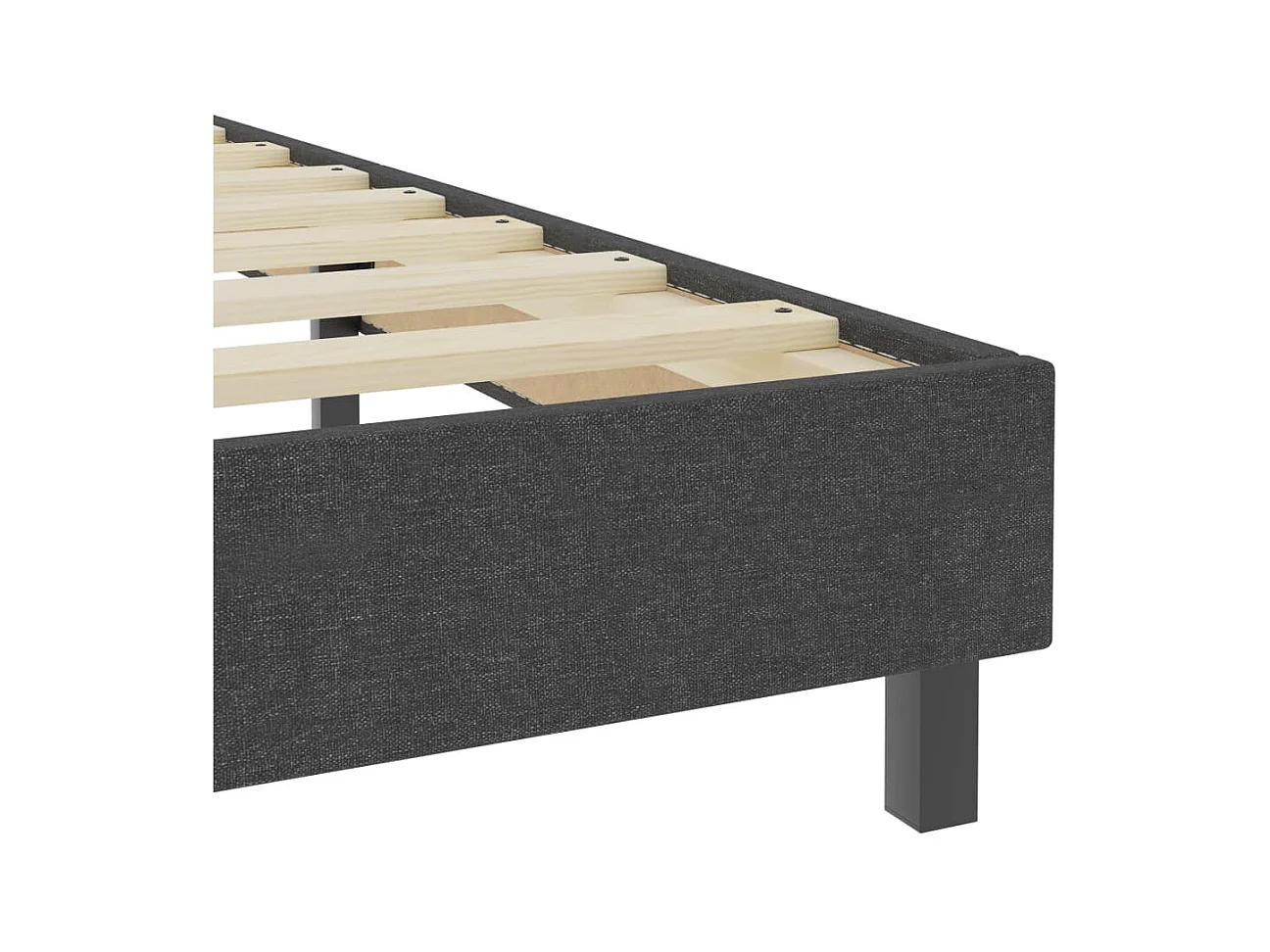 Ensemble matelas et sommier tapissier Gris foncé Tissu 100x200 2