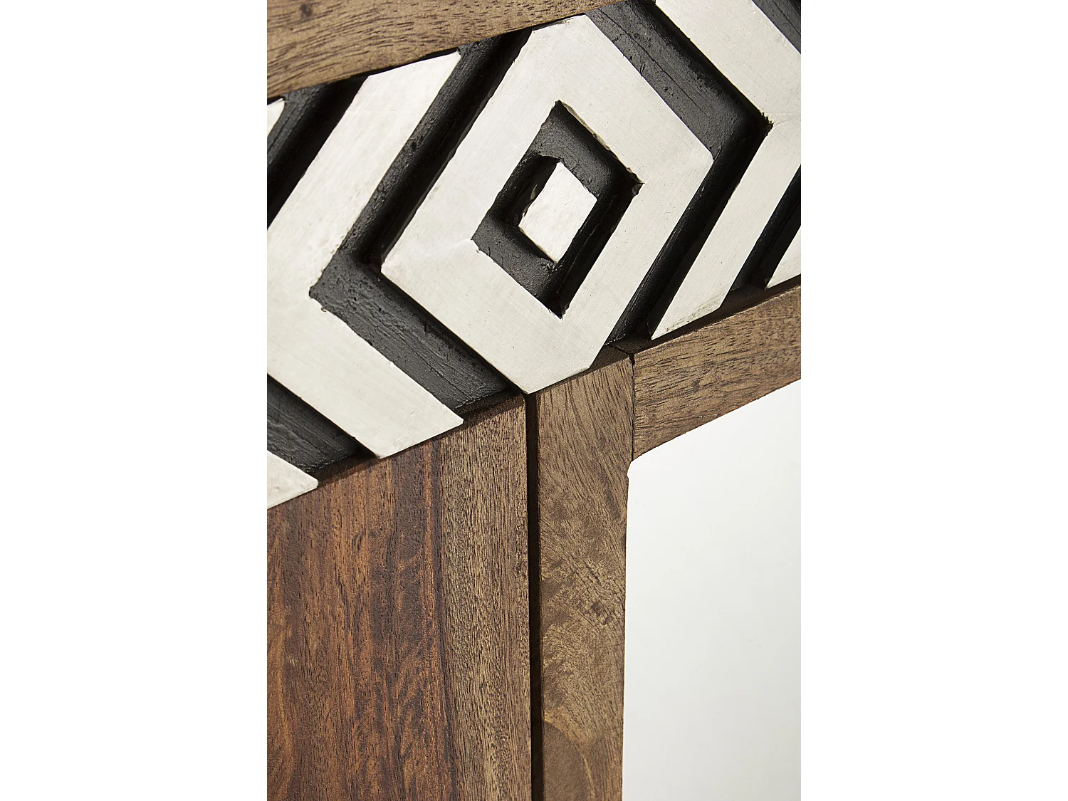 Doki veelkleurige spiegel van gerecycled hout 100 cm